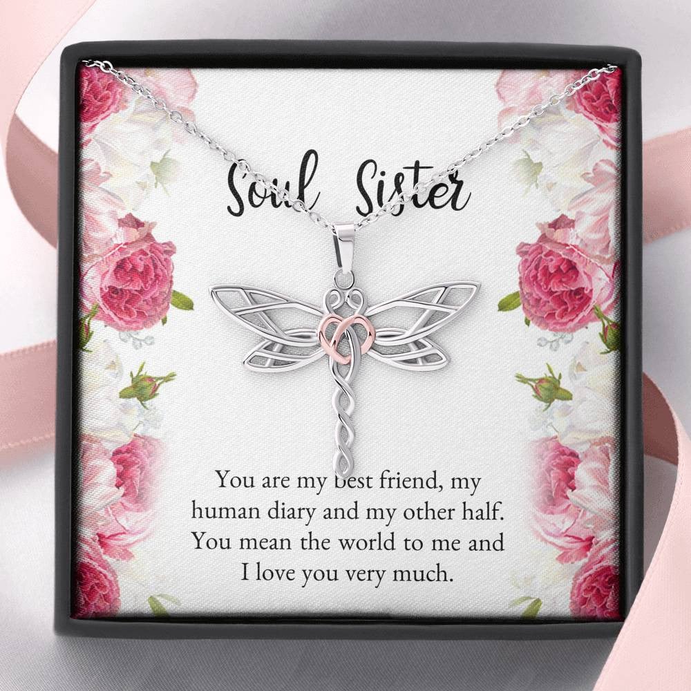 To My Best Friend Gifts, You Mean The World To Me, Dragonfly Necklace For Women, Birthday Present Idea From Bestie