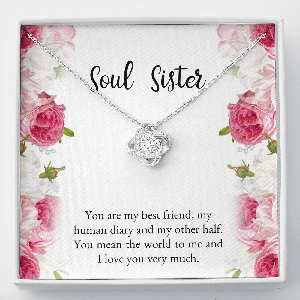 To My Best Friend Gifts, You Mean The World To Me, Love Knot Necklace For Women, Birthday Present Idea From Bestie