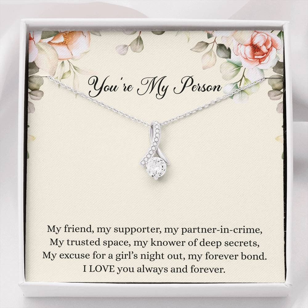 To My Best Friend Gifts, You’re My Person, Alluring Beauty Necklace For Women, Birthday Present Idea From Bestie