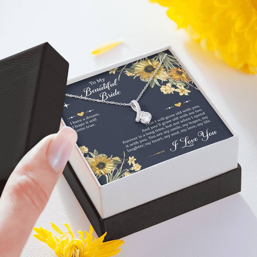 To My Bride Gifts, I Have A Dream, Alluring Beauty Necklace For Women, Wedding Day Thank You Ideas From Groom