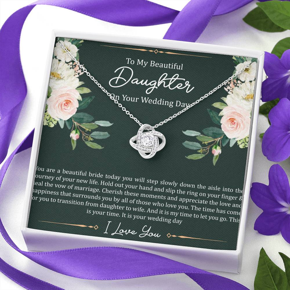 To My Bride Gifts, This Is Your Time, Love Knot Necklace For Women, Wedding Day Thank You Ideas From Mom