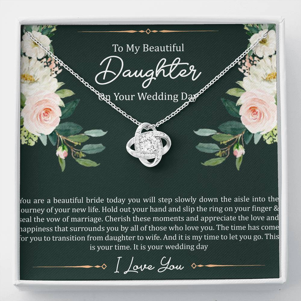 To My Bride Gifts, This Is Your Time, Love Knot Necklace For Women, Wedding Day Thank You Ideas From Mom