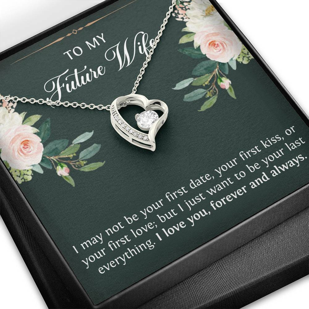 To My Bride Gifts, To My Future Wife, Forever Love Heart Necklace For Women, Wedding Day Engagement Thank You Ideas From Groom