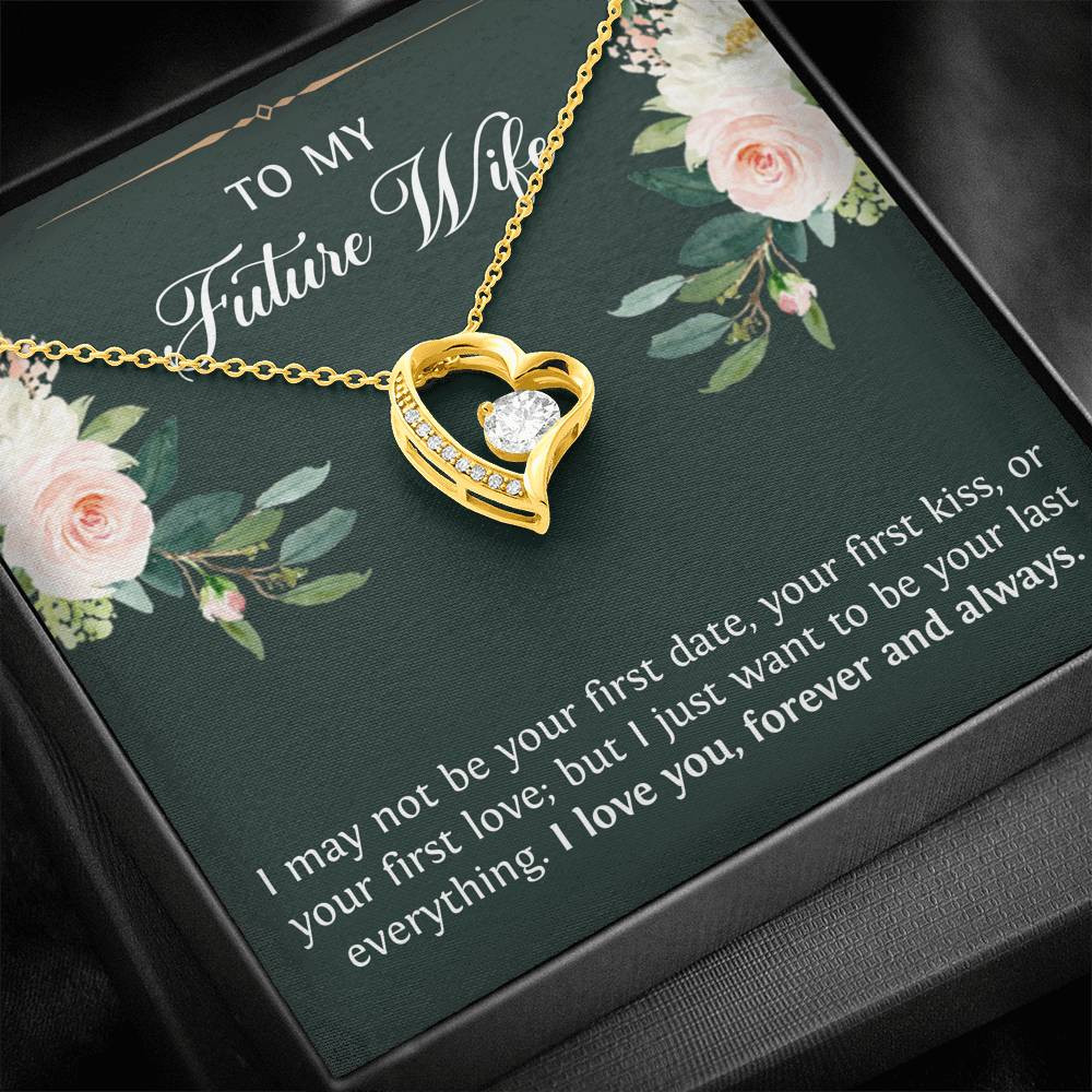 To My Bride Gifts, To My Future Wife, Forever Love Heart Necklace For Women, Wedding Day Engagement Thank You Ideas From Groom