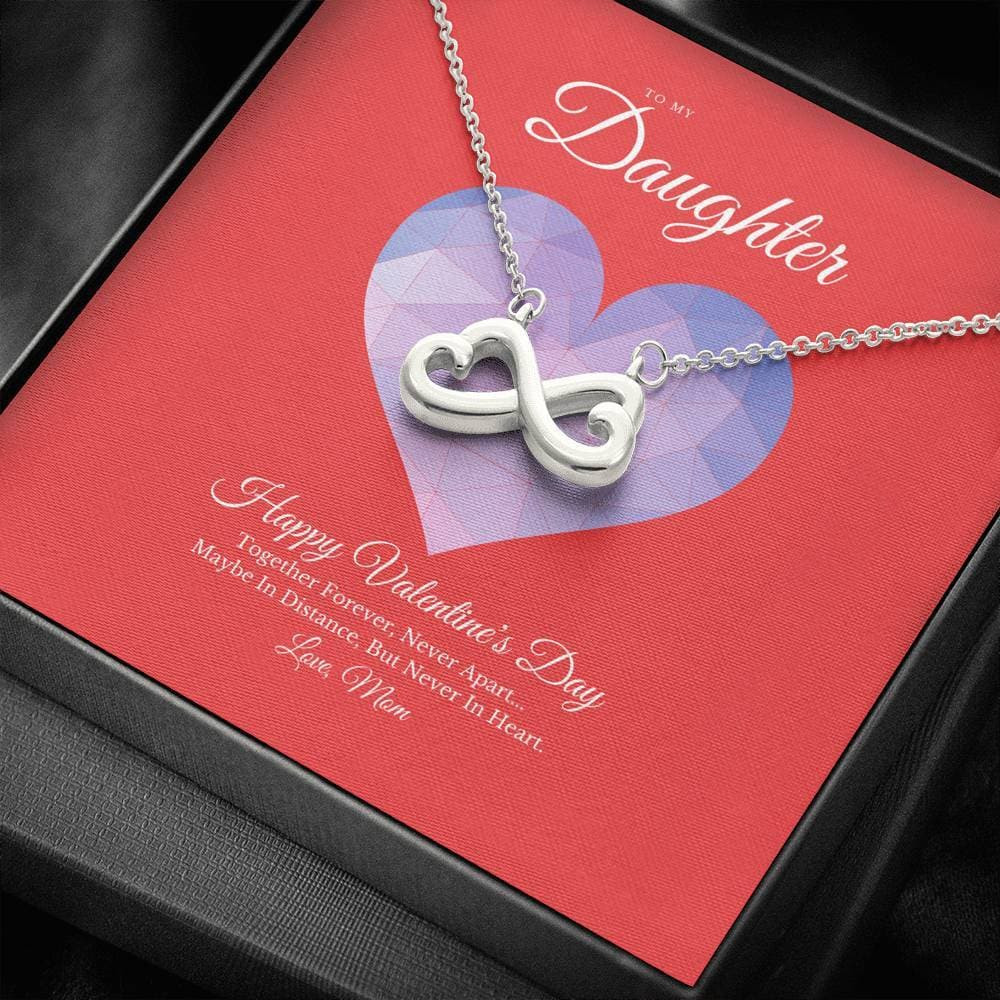 To My Daughter from Mom Valentine’s Day Infinite Hearts Necklace