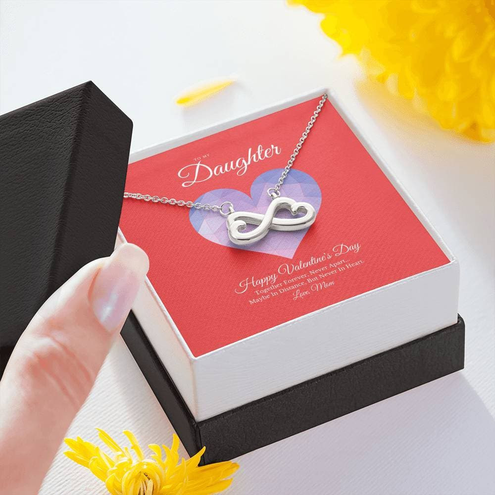 To My Daughter from Mom Valentine’s Day Infinite Hearts Necklace