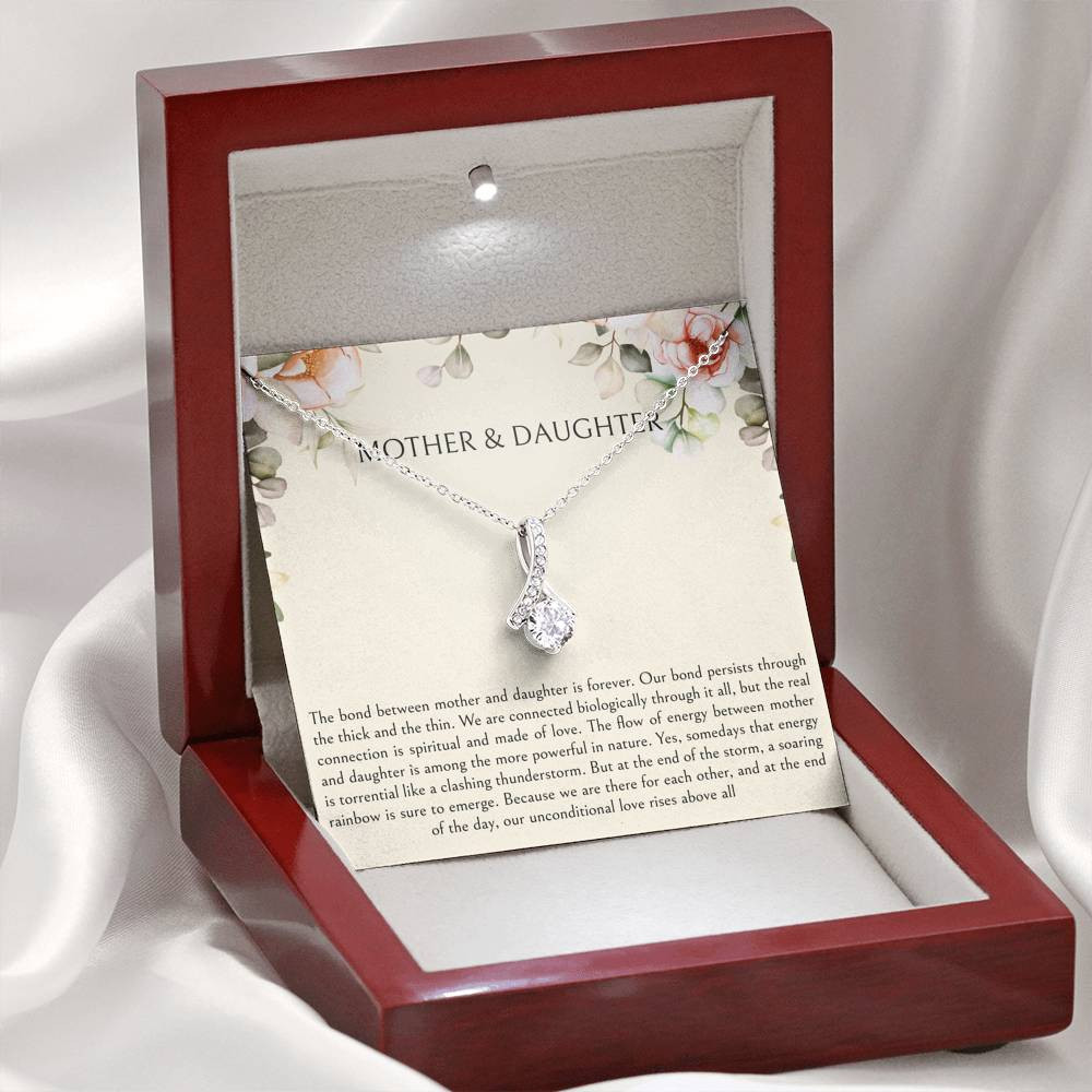To My Daughter Gifts, Mother and Daughter Bond, Alluring Beauty Necklace For Women, Birthday Present Idea From Mom