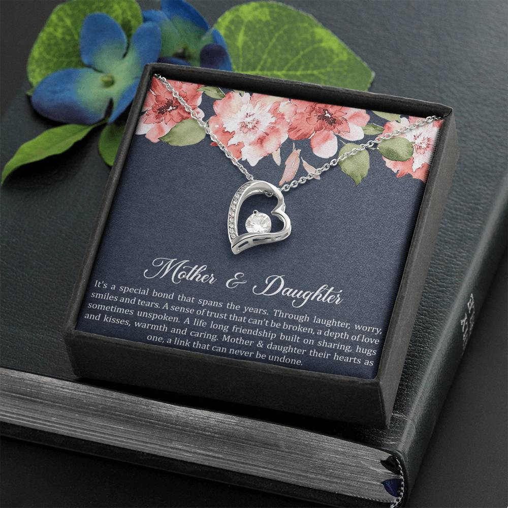 To My Daughter Gifts, Special Bond That Spans The Years, Forever Love Heart Necklace For Women, Birthday Present Idea From Mom