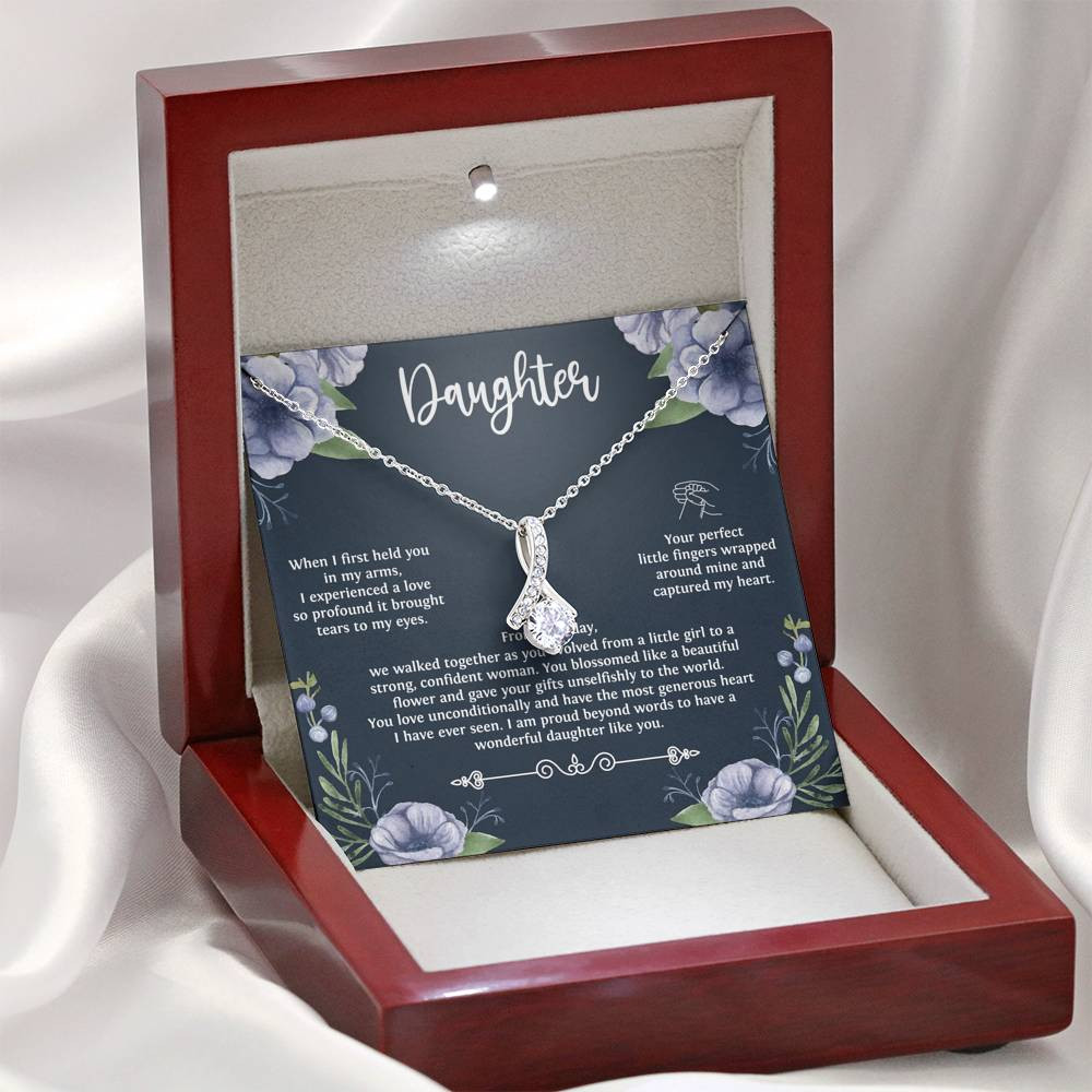 To My Daughter Gifts, When I First Held You In My Arms, Alluring Beauty Necklace For Women, Birthday Present Ideas From Mom Dad