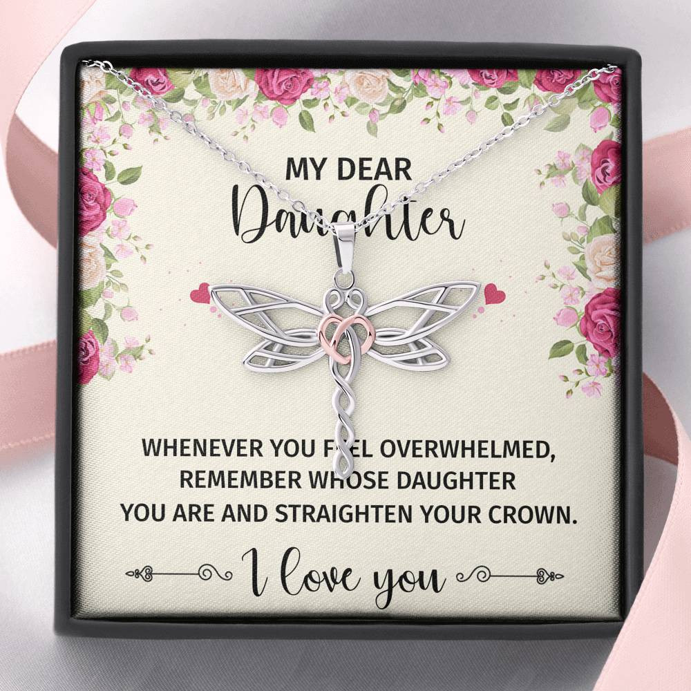 To My Daughter Gifts, Whenever You Feel Overwhelmed, Dragonfly Necklace For Women, Birthday Present Ideas From Mom Dad