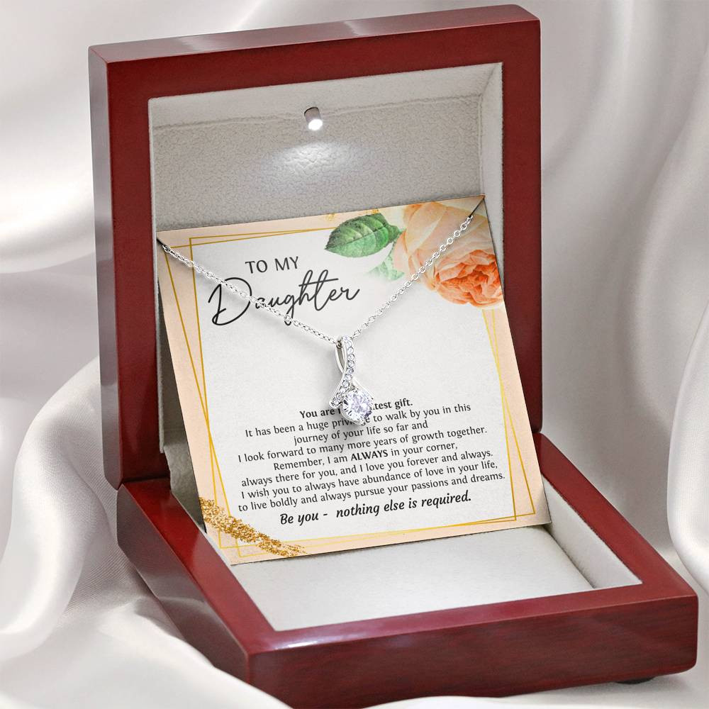 To My Daughter Gifts, You Are My Greatest Gift, Alluring Beauty Necklace For Women, Birthday Present Ideas From Mom Dad