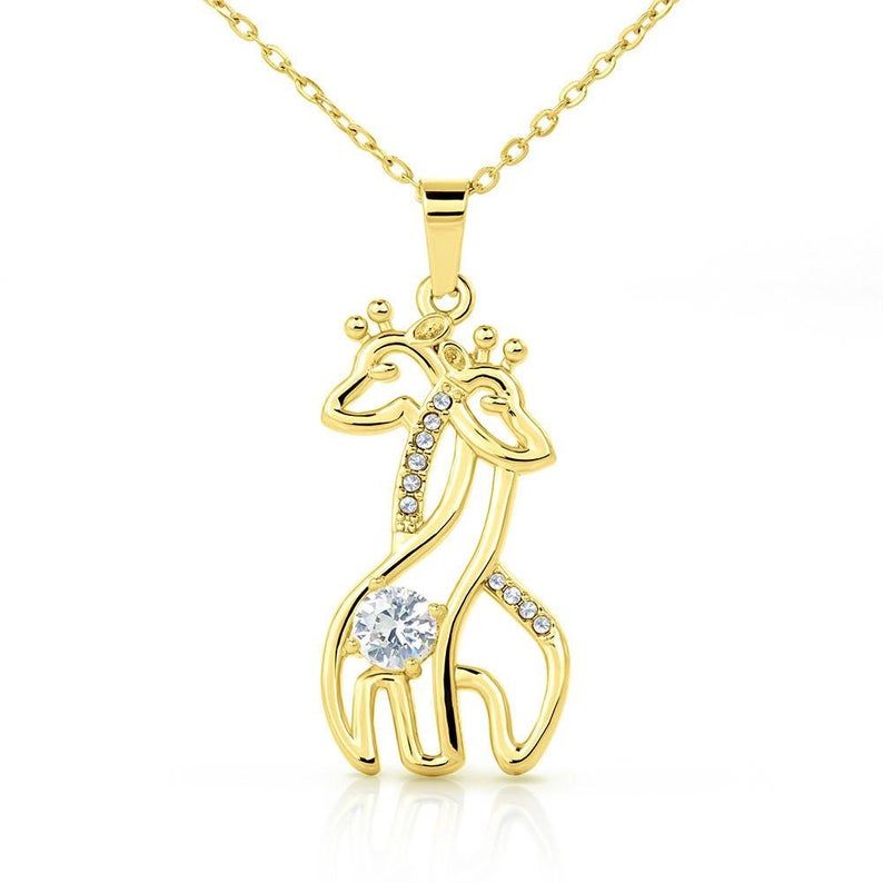 To My Daughter Stand Tall Giraffe Necklace Daughter Gift, Gift for Daughter, Giraffe Pendant, giraffe gift, Love Mom