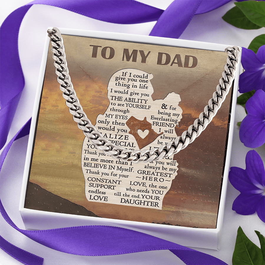 To My Dear Dad, Gift From My Children, Papa Gift, Jewelry for Father, Necklace For Dad
