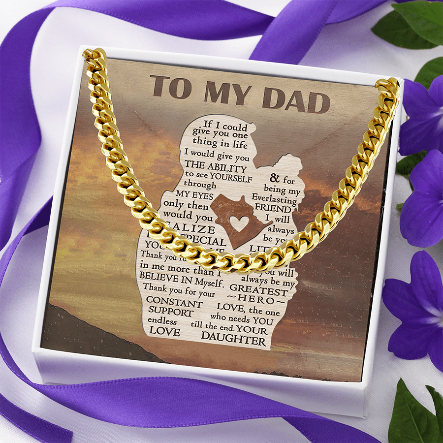 To My Dear Dad, Gift From My Children, Papa Gift, Jewelry for Father, Necklace For Dad