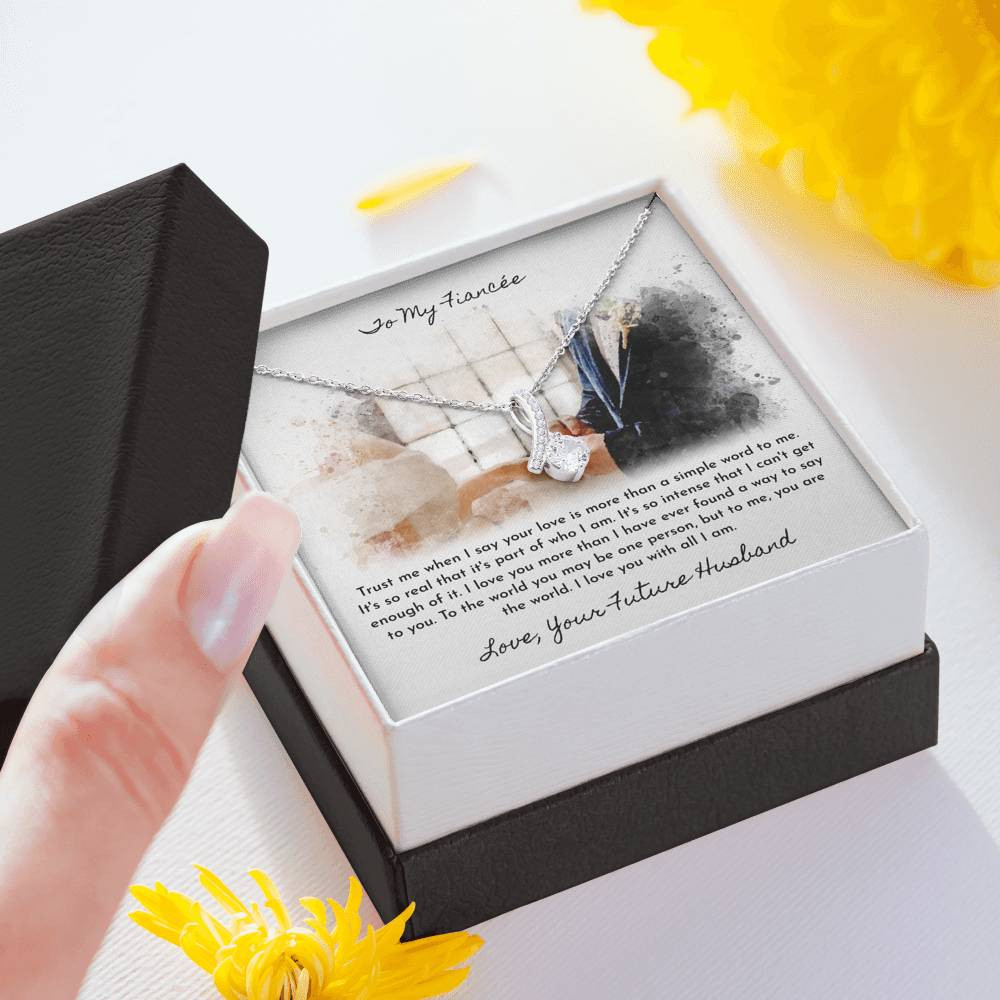 To My Fiancee Love Your Future Husband Alluring Beauty Necklace