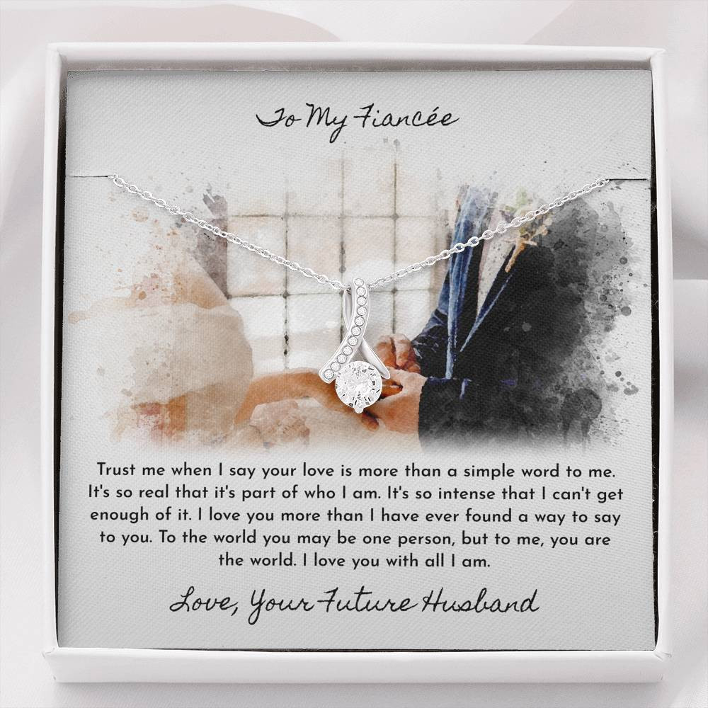 To My Fiancee Love Your Future Husband Alluring Beauty Necklace