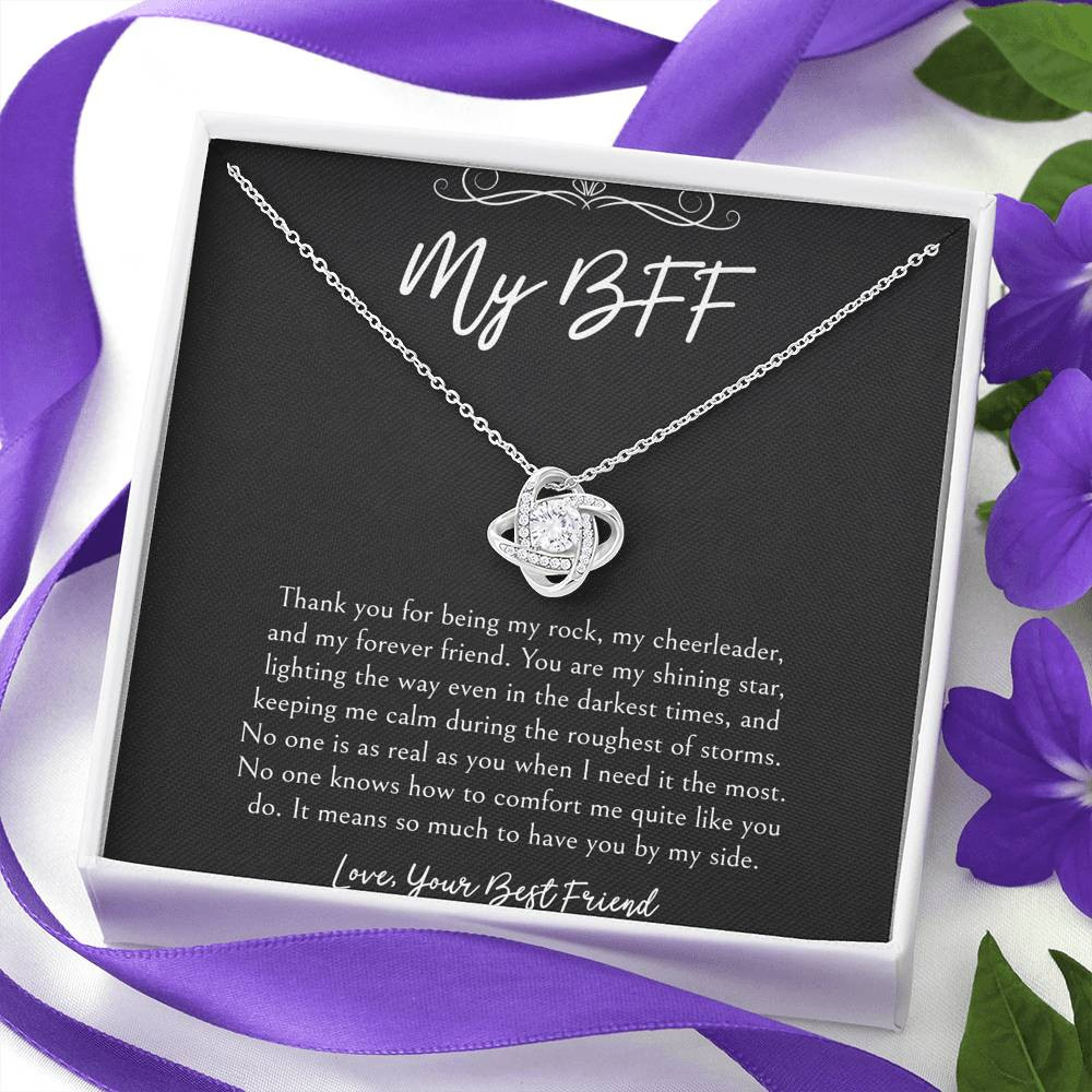 To My Friend Gifts, It Means So Much To Have You By My Side, Love Knot Necklace For Women, Birthday Present Idea From Bestie