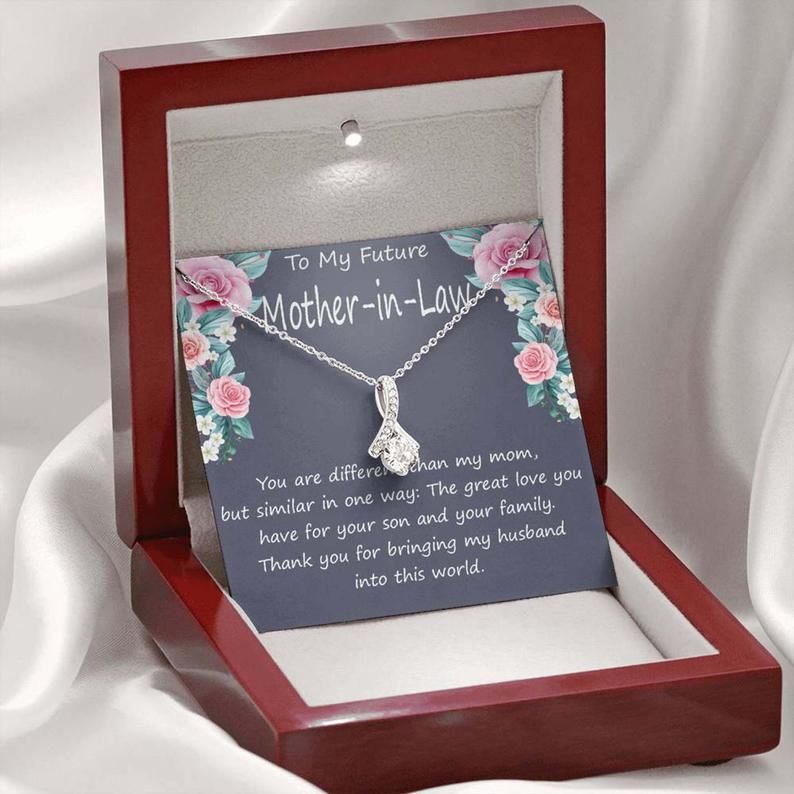 To My Future Mother-In-Law Gift Necklace Birthday and Mother’s Day Gift for Mother in Law from Daughter in Law, Alluring Beauty Necklace