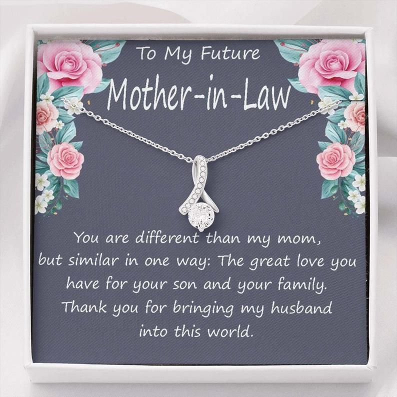 To My Future Mother-In-Law Gift Necklace Birthday and Mother’s Day Gift for Mother in Law from Daughter in Law, Alluring Beauty Necklace