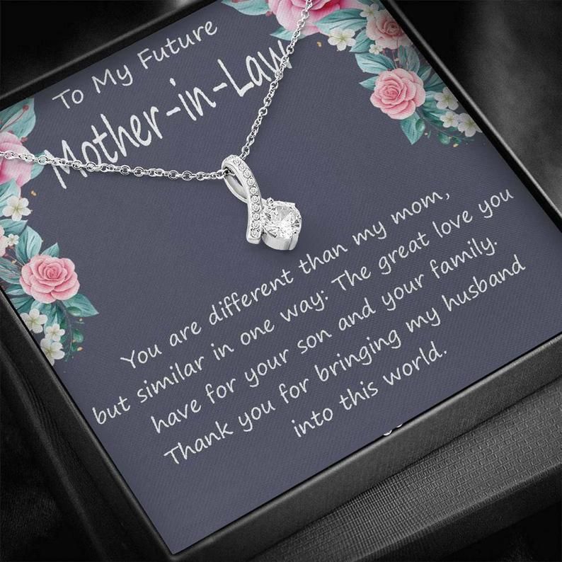 To My Future Mother-In-Law Gift Necklace Birthday and Mother’s Day Gift for Mother in Law from Daughter in Law, Alluring Beauty Necklace