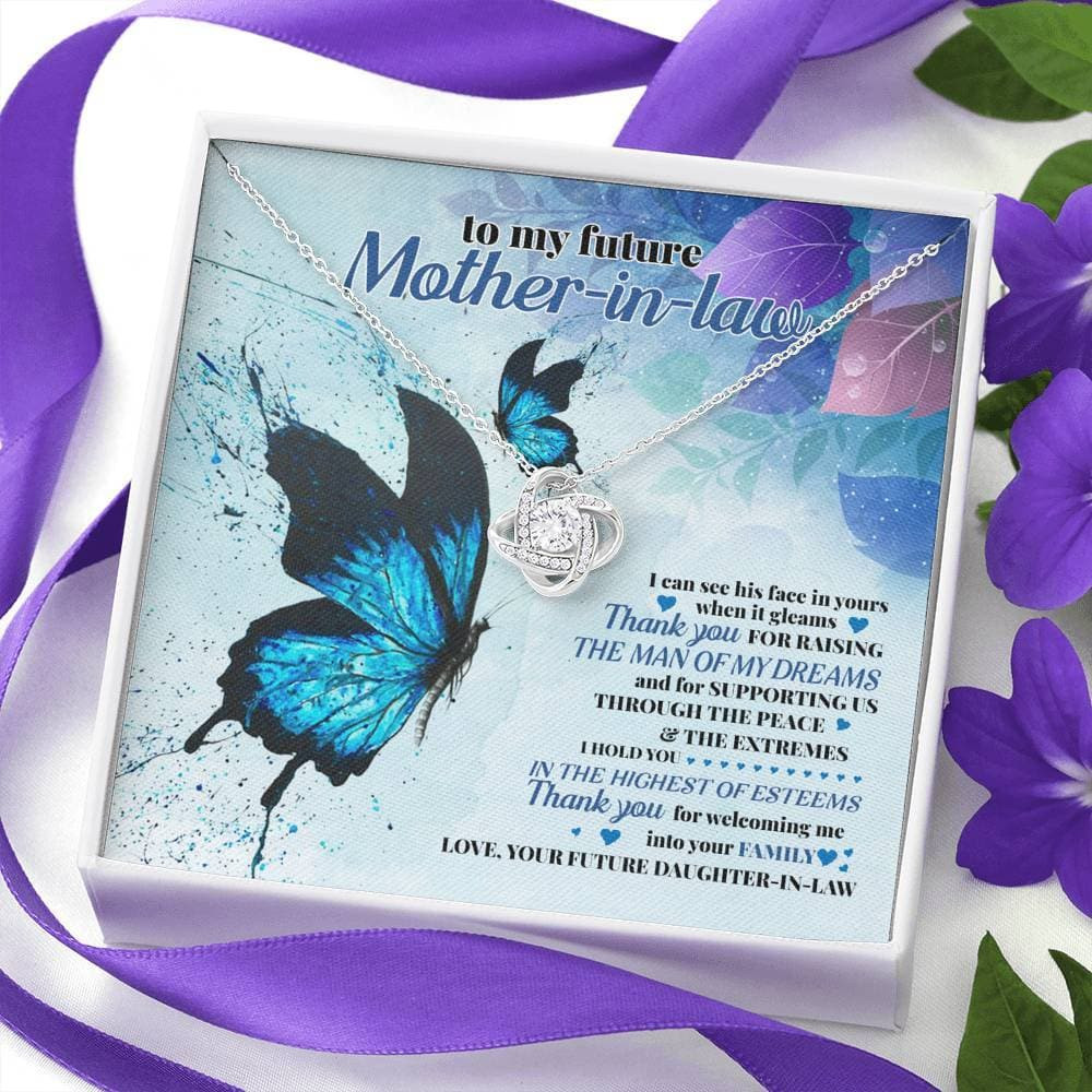 To My Future Mother-in-Law Highest of Esteems Love Knot Necklace