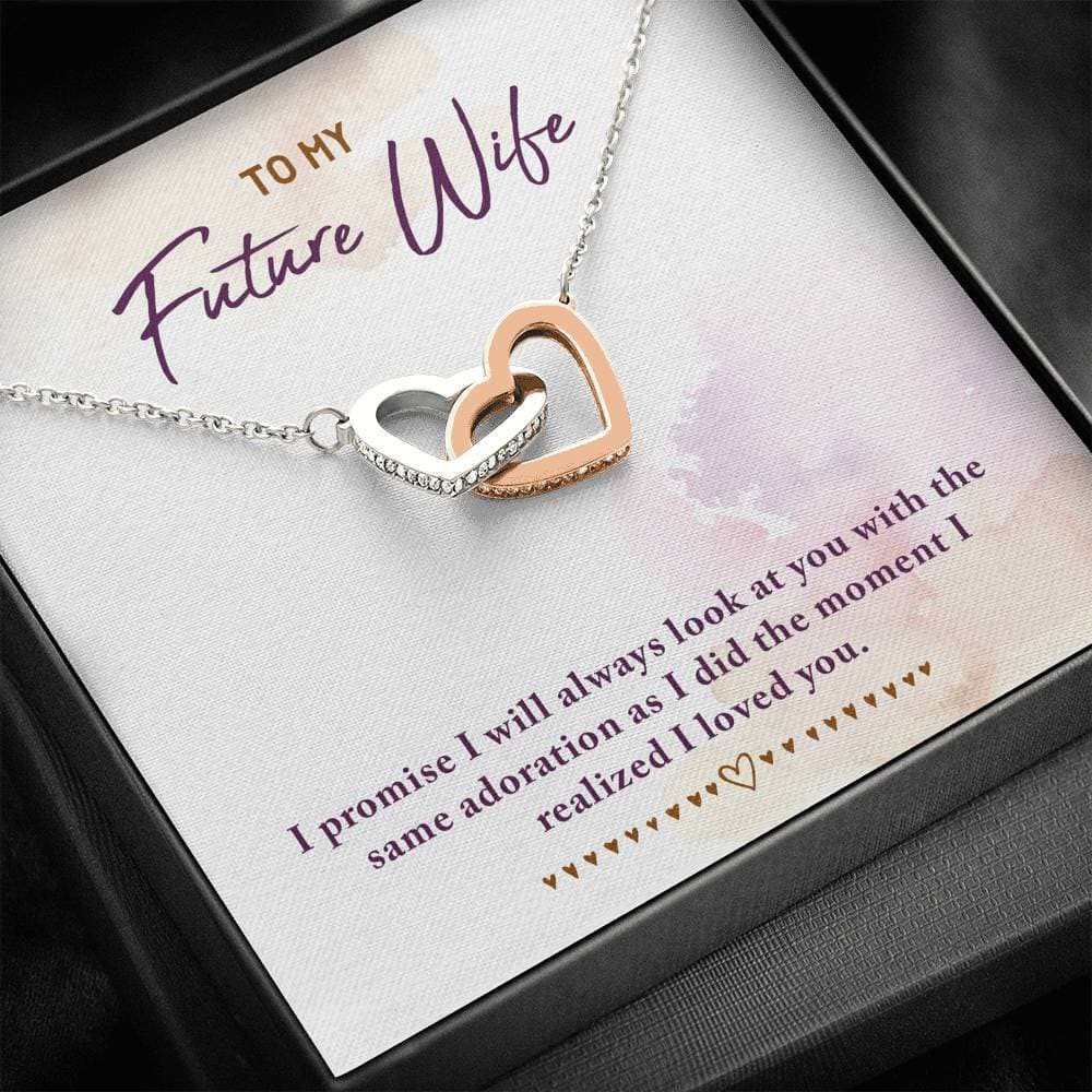 To My Future Wife Interlocking Hearts Necklace