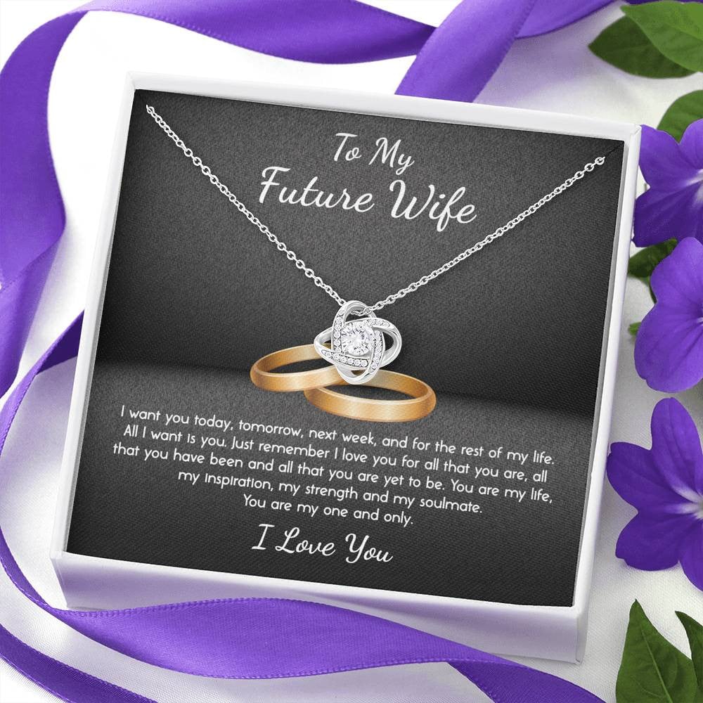 To My Future Wife My One and Only Love Knot Necklace