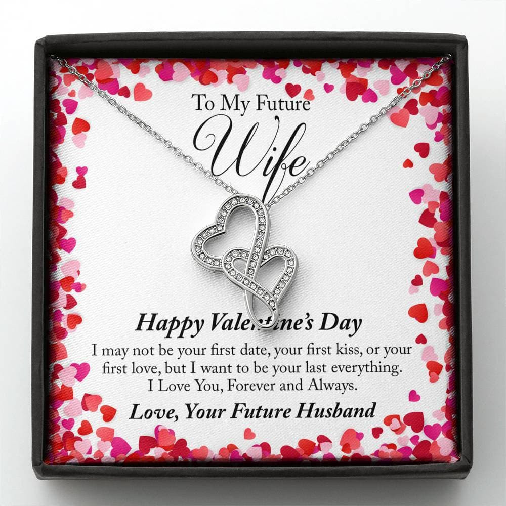 To My Future Wife Valentine’s Day Double Hearts Necklace