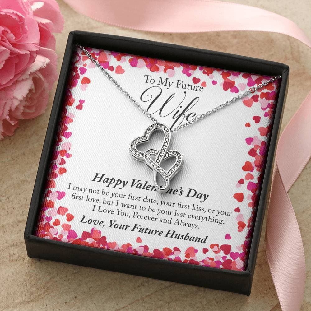 To My Future Wife Valentine’s Day Double Hearts Necklace