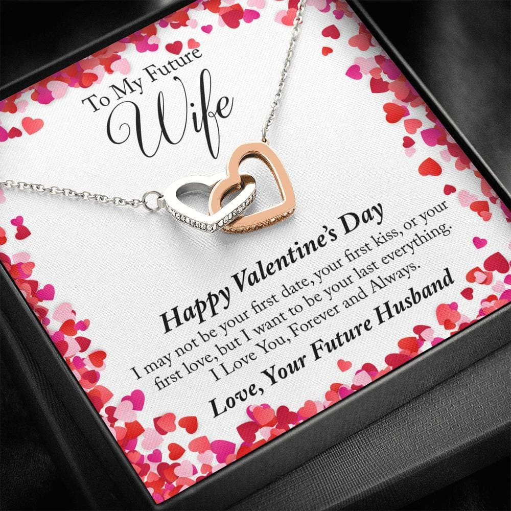 To My Future Wife Valentine’s Day Interlocking Hearts Necklace