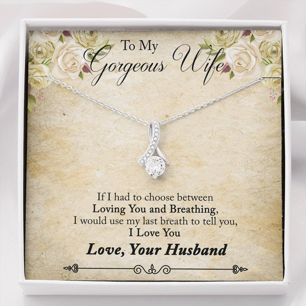 To My Gorgeous Wife, I Love You – Alluring Beauty Necklace