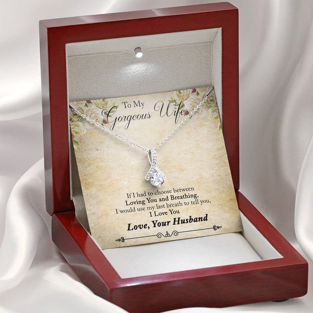 To My Gorgeous Wife, I Love You – Alluring Beauty Necklace