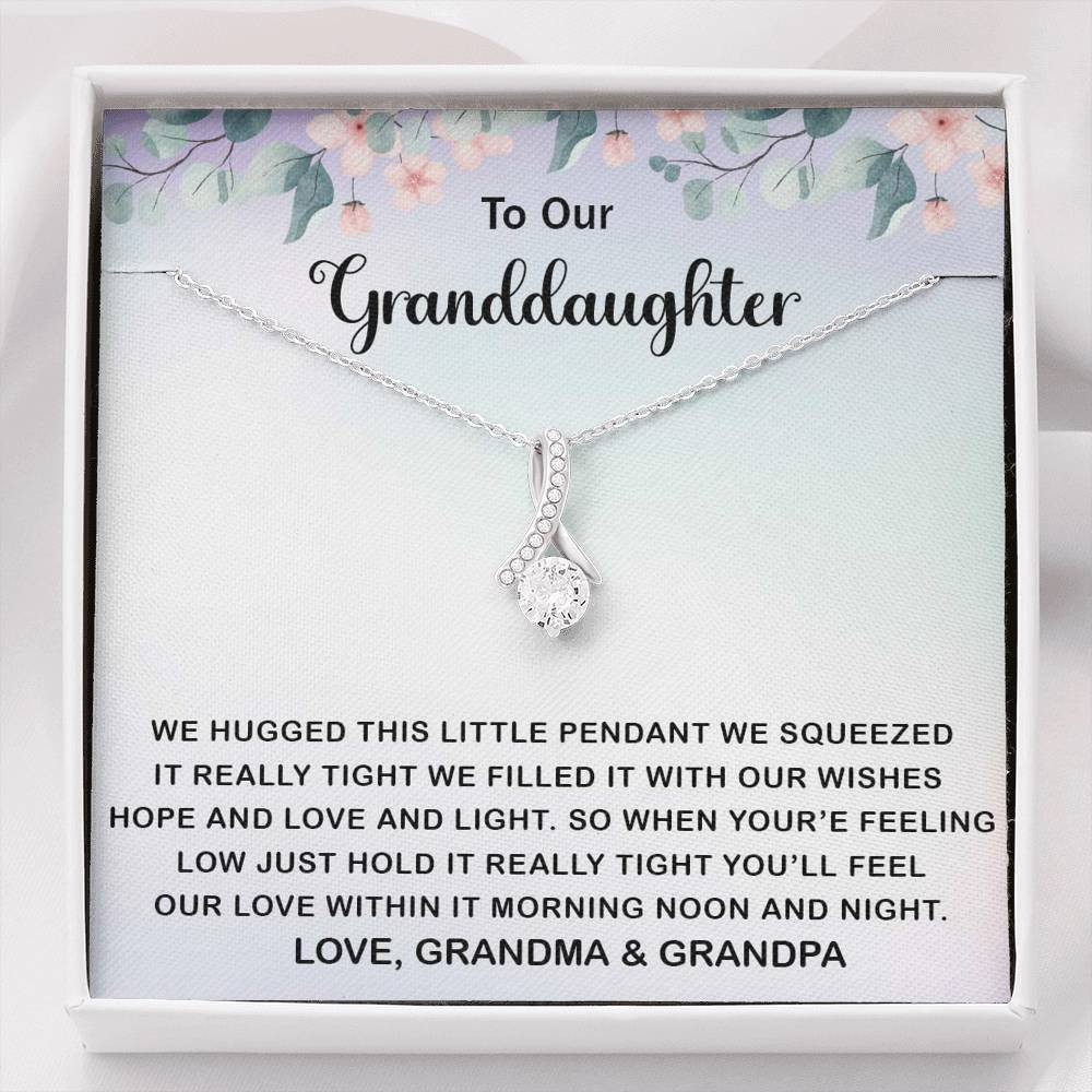 To My Granddaughter – From Grandma & Grandpa – Alluring Necklace