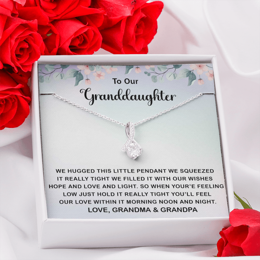 To My Granddaughter – From Grandma & Grandpa – Alluring Necklace
