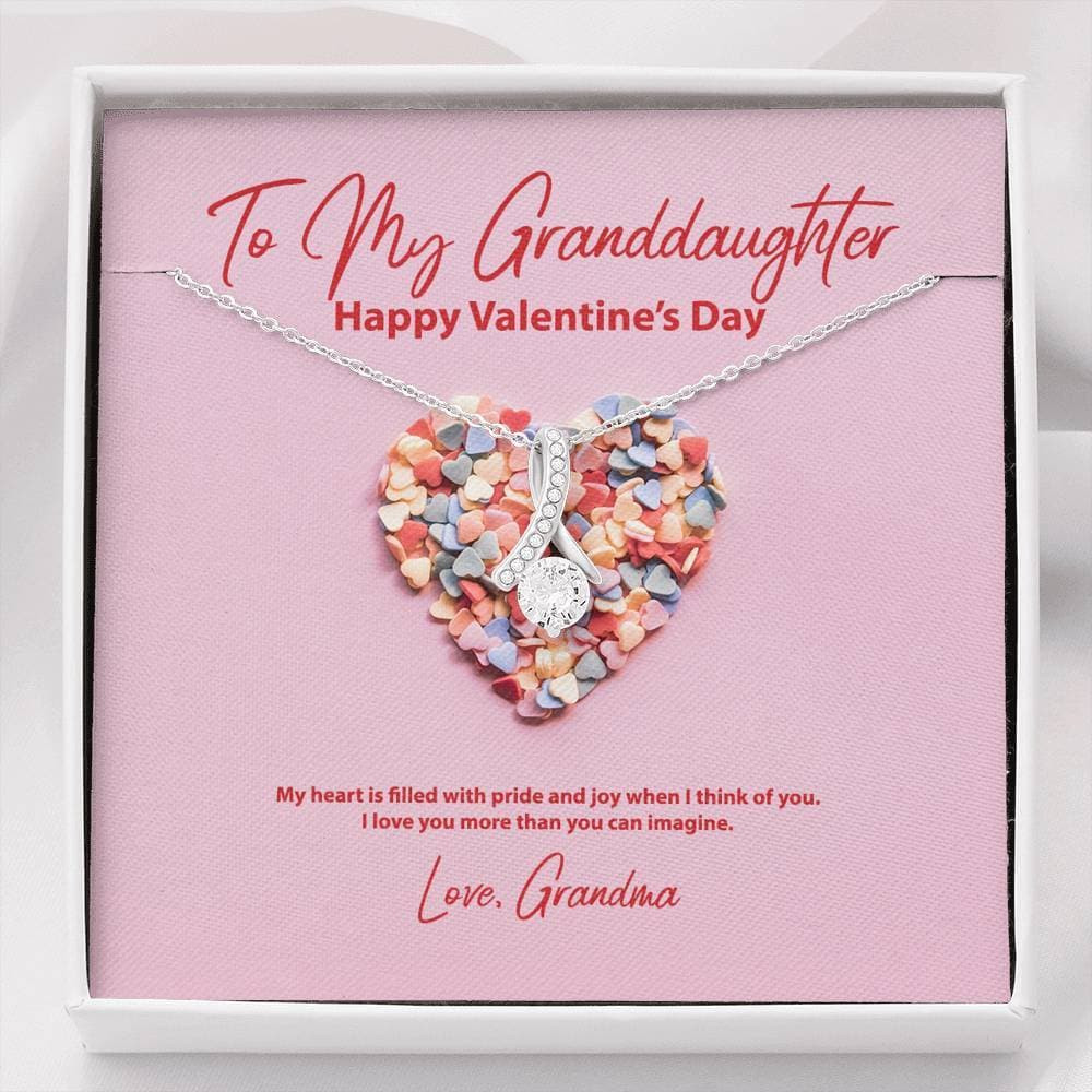 To My Granddaughter from Grandma Valentine’s Day Alluring Beauty Necklace