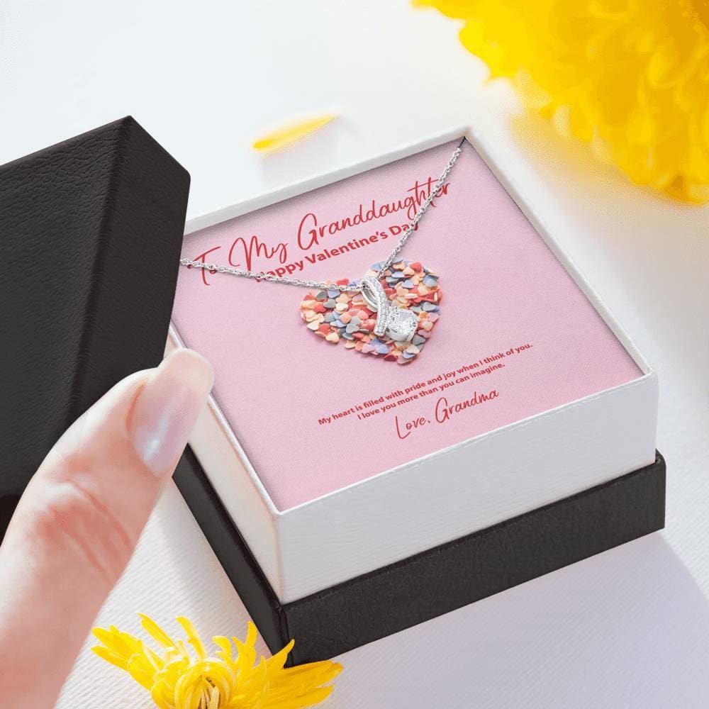 To My Granddaughter from Grandma Valentine’s Day Alluring Beauty Necklace