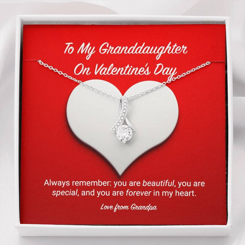 To My Granddaughter from Grandpa Valentine’s Day Alluring Beauty Necklace