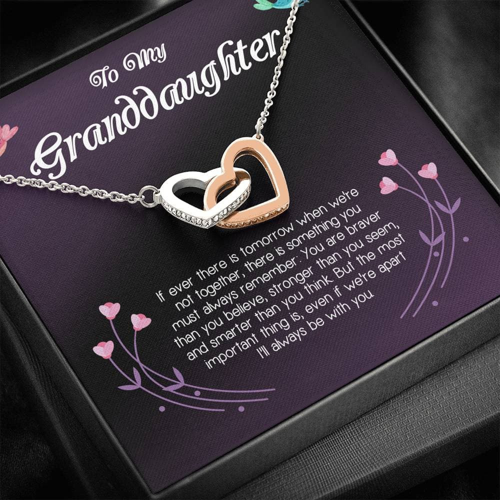 To My Granddaughter Interlocking Hearts Necklace