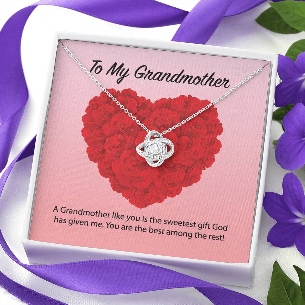 To My Grandmother Love Knot Necklace