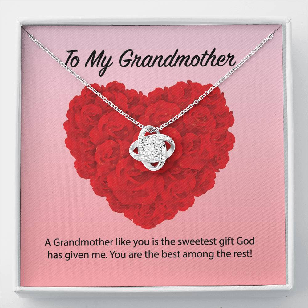 To My Grandmother Love Knot Necklace