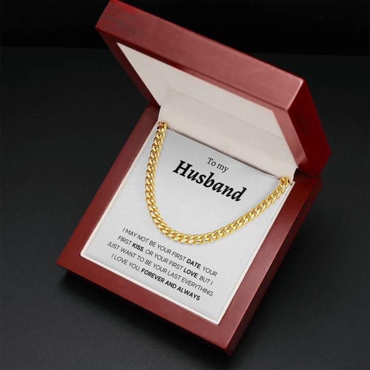 To My Husband – I Love You, Forever And Always – Cuban Link Chain Necklace