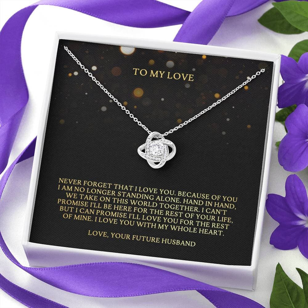 To My Love From Your Future Husband Love Knot Necklace
