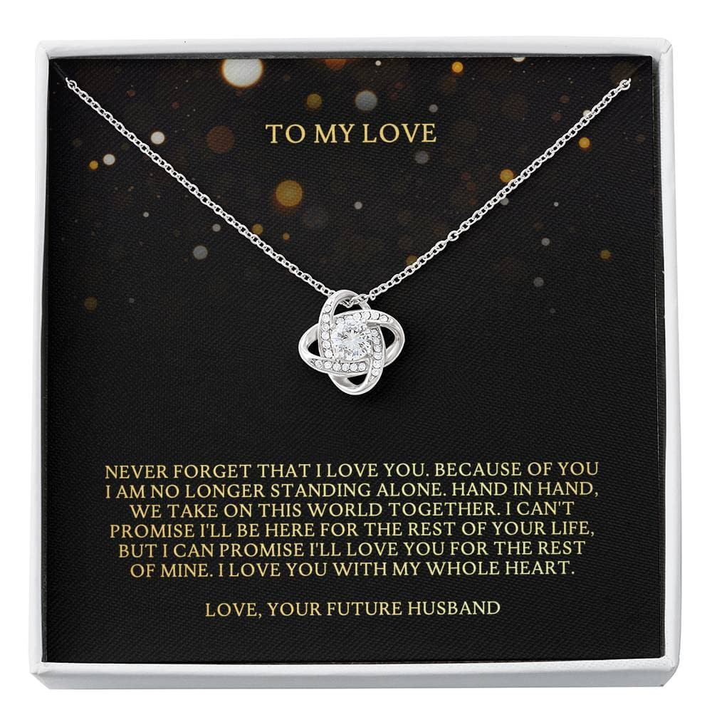 To My Love From Your Future Husband Love Knot Necklace