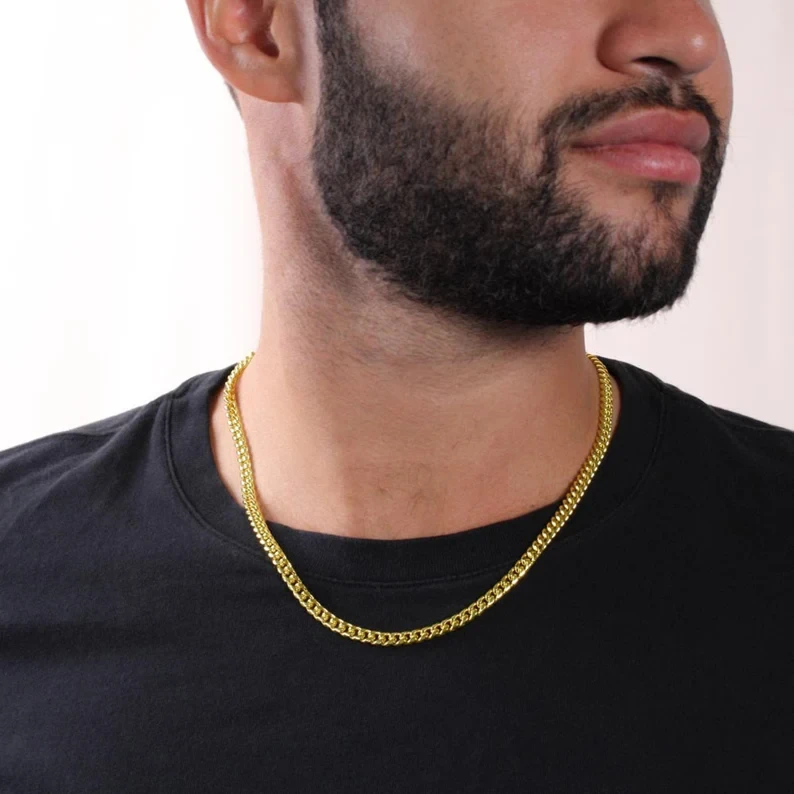 To My Man Cuban Chain Necklace for Him, Promise Necklace for Him, Gift for boy friend