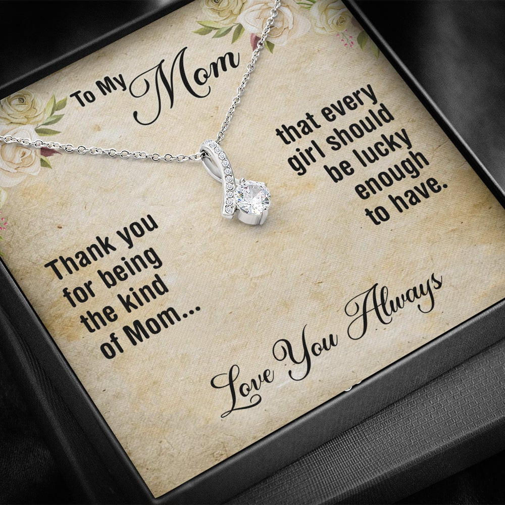 To My Mom, I Am So Lucky – Alluring Beauty Necklace