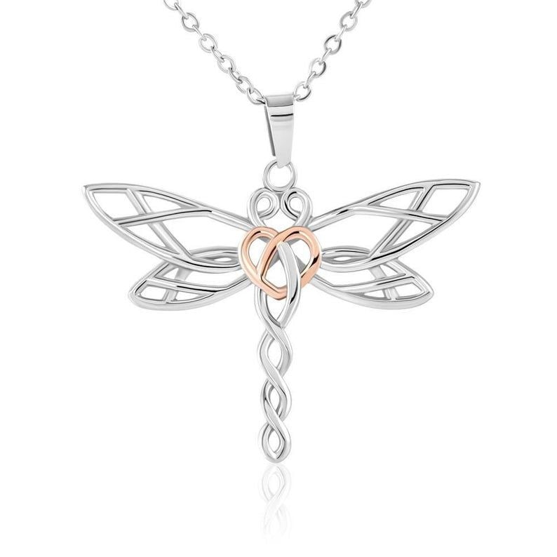 To My Mom, I Will Always Be There Dragonfly Necklace – Gift for Mom from Daughter – Birthday, Mother’s Day Present