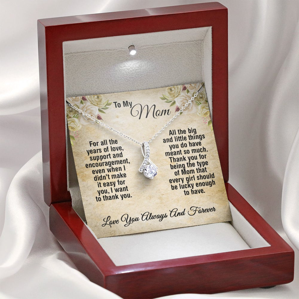 To My Mom, Thank You I Am So Lucky – Alluring Beauty Necklace