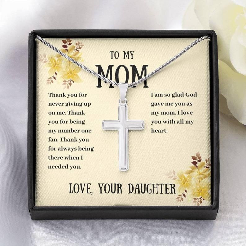 To My Mom – Thank You – Artisan Cross Necklace Gift For Mom, Gift For Best Friend, Thank You Gift, Appreciation Gift, Mother Gift Idea