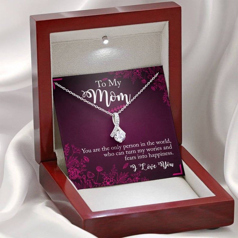 To My Mom – You Are The Person – Alluring Beauty Necklace Mother’s Day Gift, Mom Gift Jewelry, Mom Birthday Gift, Gift From Daughter