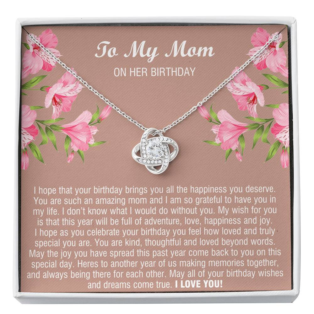 To My Mom Gifts, You Are Amazing, Love Knot Necklace For Women, Birthday Present From Son Daughter